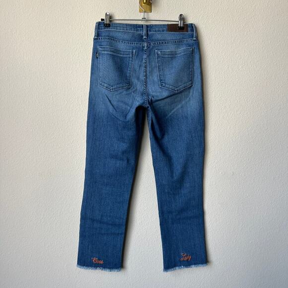 Parker Smith Boss Lady Raw Edge Straight Ankle Jeans Size 27 - Picture 3 of 8